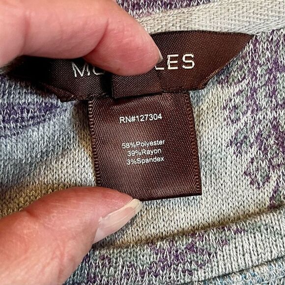 Multiples Paisley Wrap Tunic 3/4 Sleeve Blouse Small - Picture 8 of 9